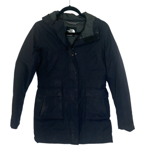 The North Face Down filled Black Puffer Parka Winter Coat SZ Small - Picture 2 of 9